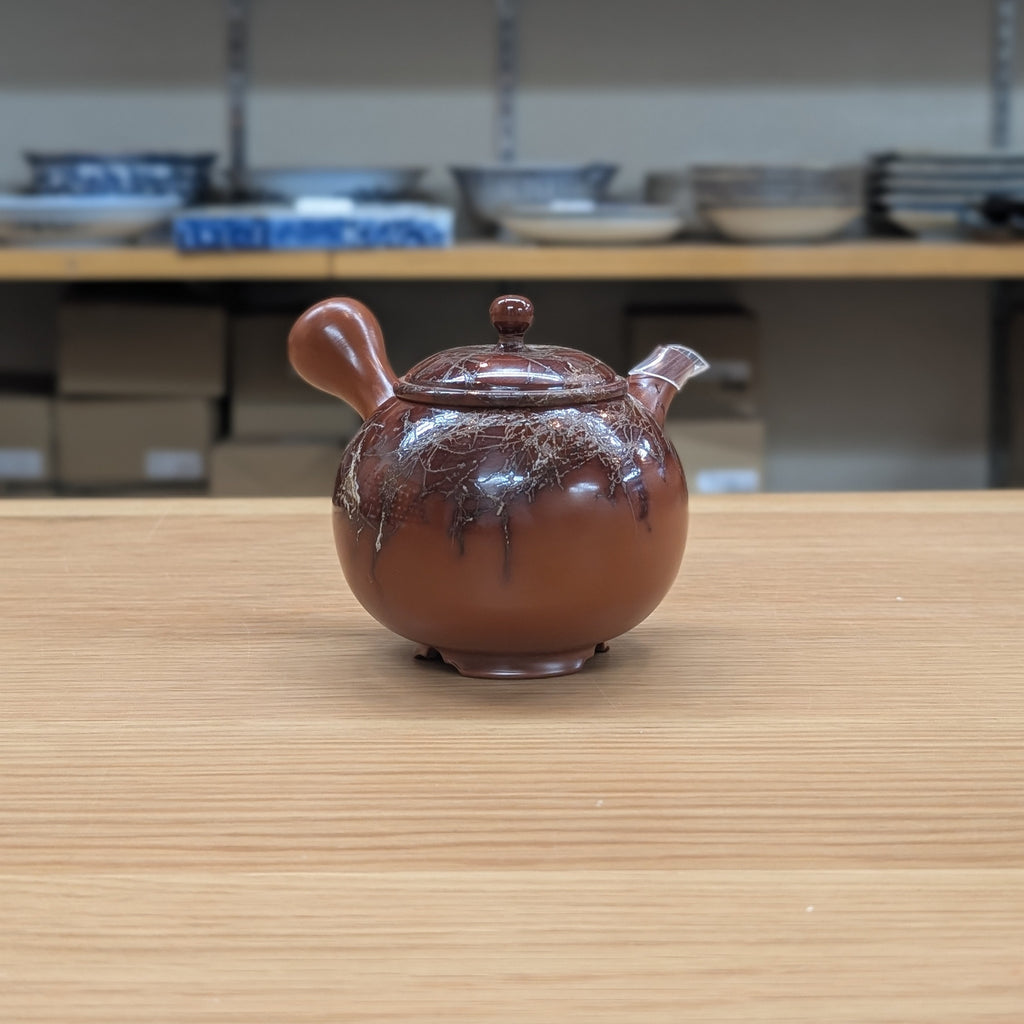 雪月 朱泥藻がけ割高台 急須 – 浅草やま𠮷