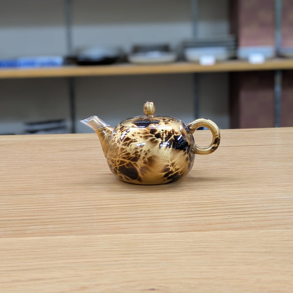 玉光 朱泥班目 後手急須