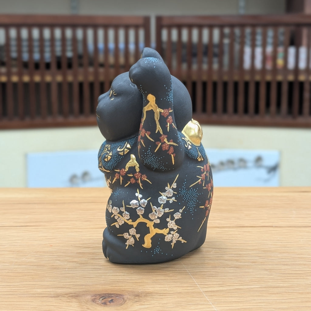 錦玉 白金盛紅白梅青粒 招き猫 – 浅草やま𠮷