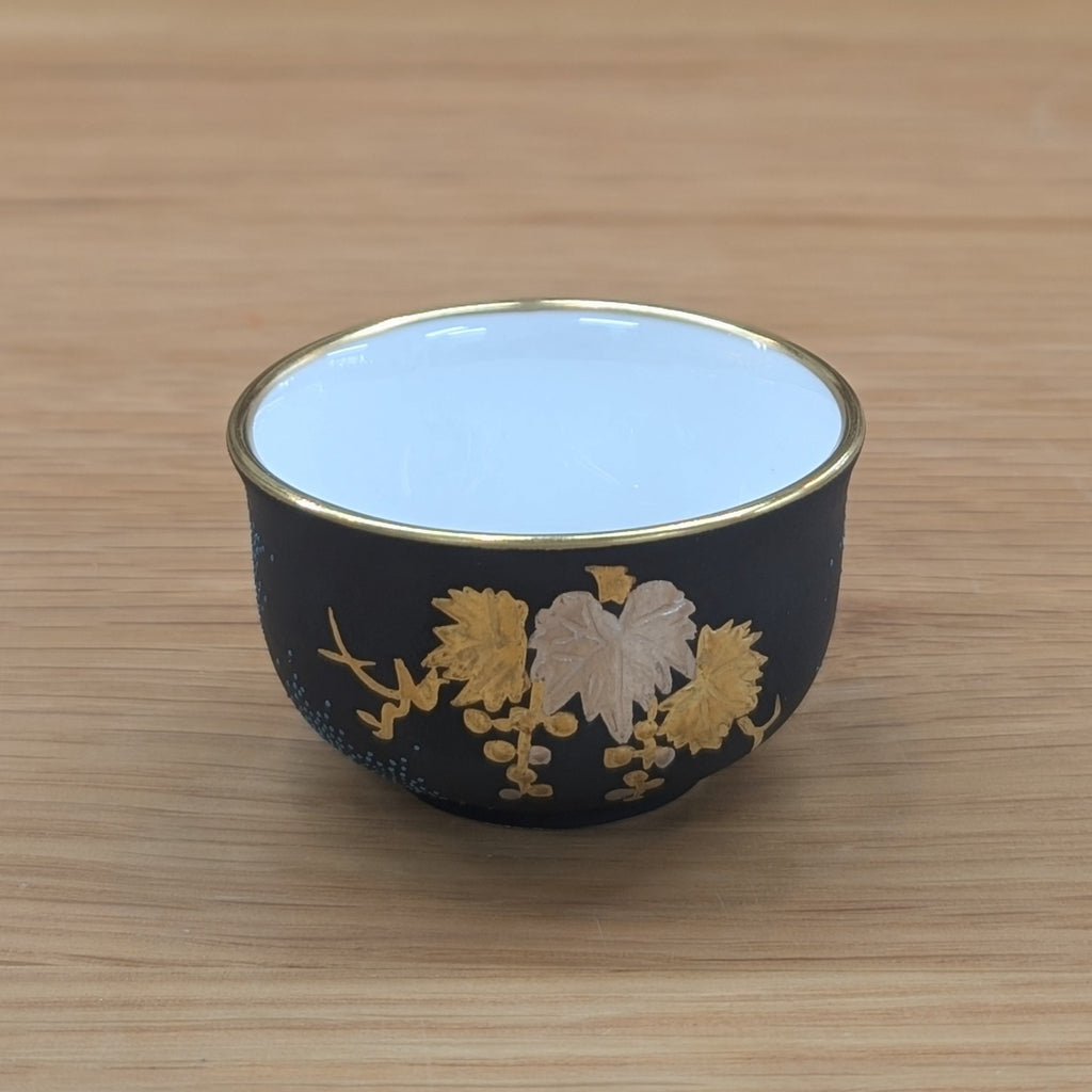 錦玉 白金盛葡萄図青粒 茶器揃 – 浅草やま𠮷