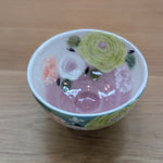 緑彩ローズ 抹茶碗