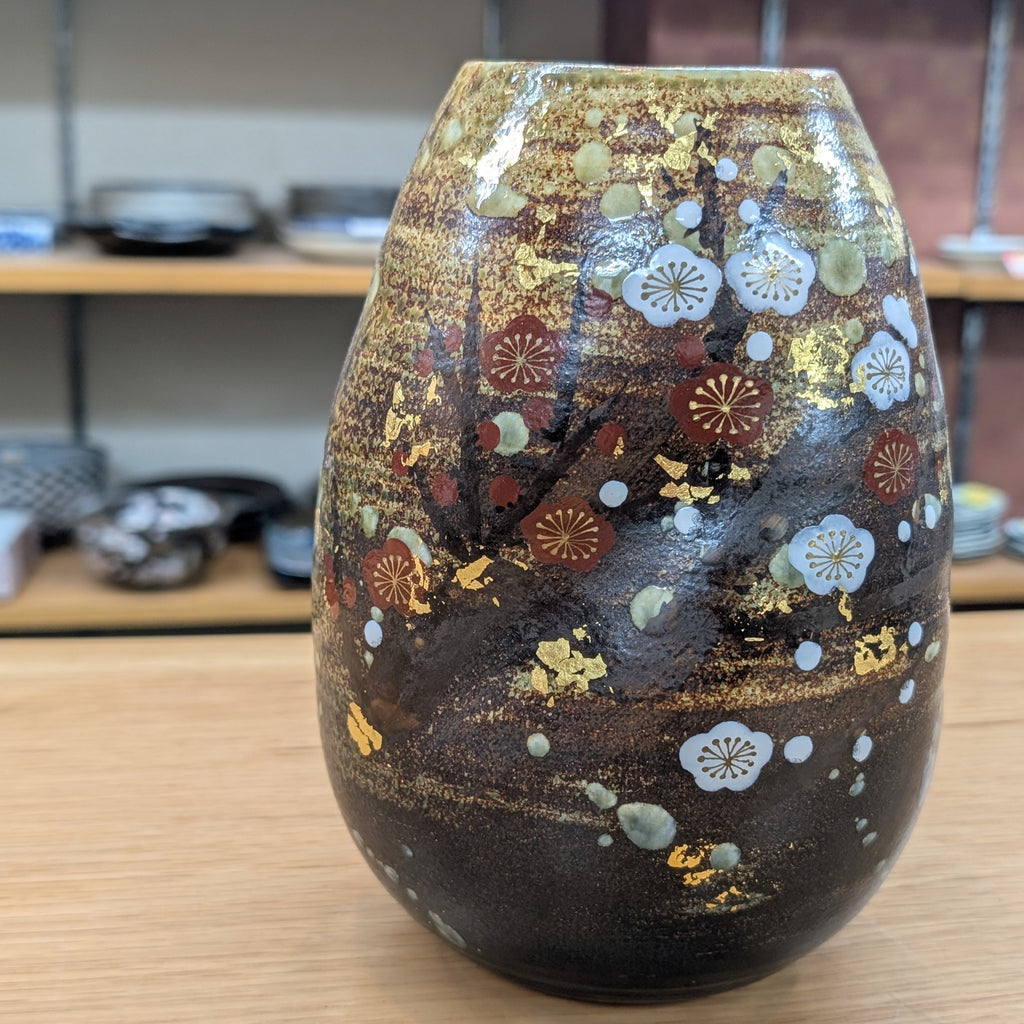 花瓶 燿彩天目長首花入 渓山作 - メルカリ