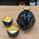 Black glaze foil izakaya sake ware
