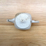 甚秋 白泥嵐紋四角 茶注