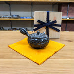 寿仙 黒釉窯変花紋 急須