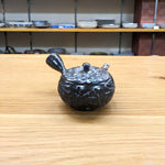 寿仙 黒釉窯変花紋 急須