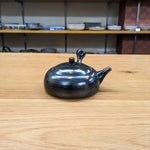 寿仙 黒釉窯変 平急須