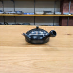 寿仙 黒釉窯変 平急須