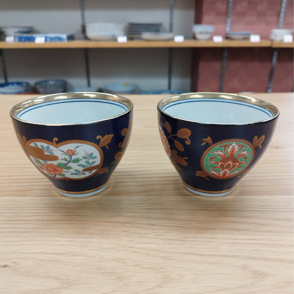 古伊万里金彩 ペア一服碗