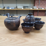 舜園 黒泥松竹梅 茶器揃え