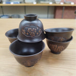 舜園 黒泥松竹梅 茶器揃え