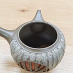 舜園 緑泥 竹透かし 急須