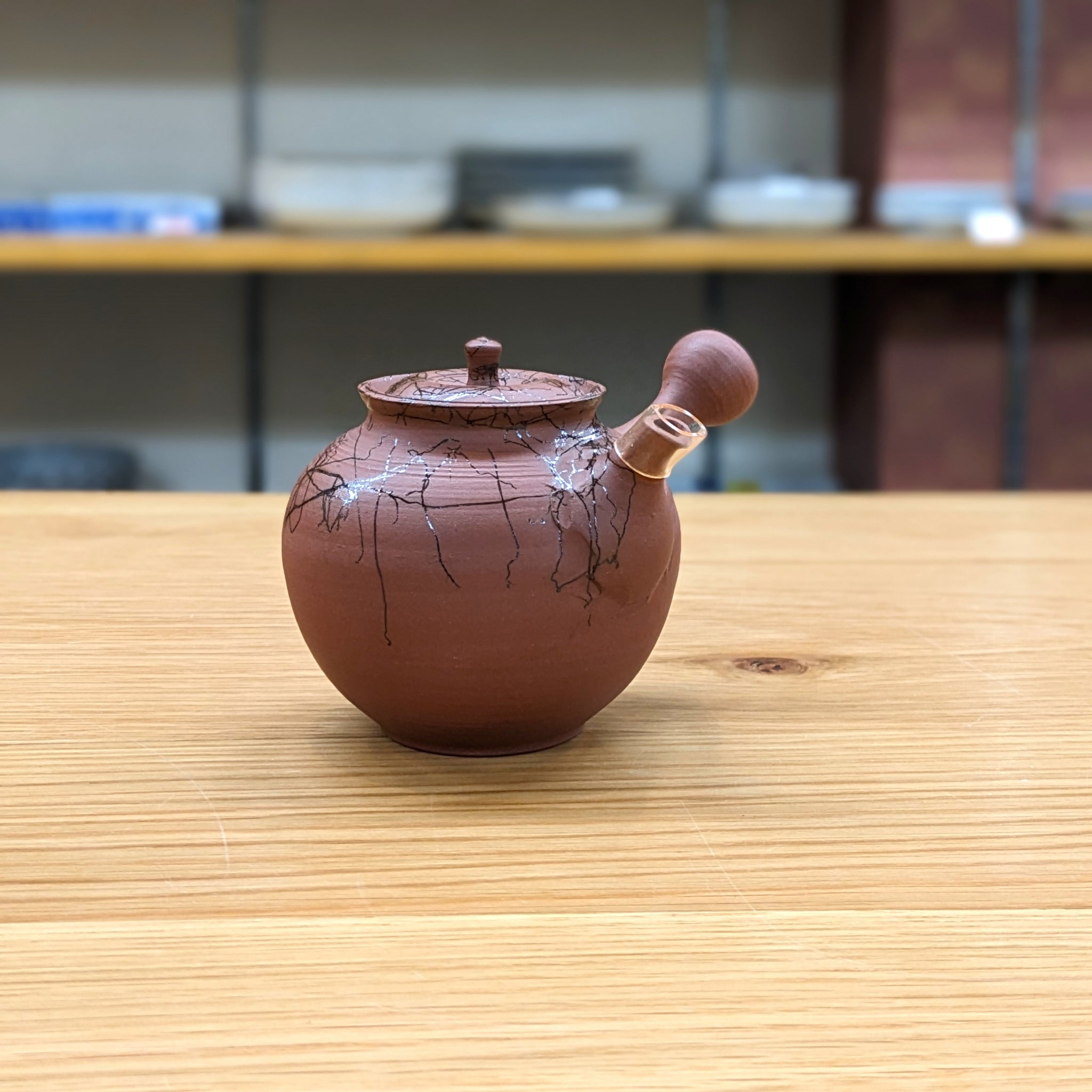 超美品の 時代 中国 そば釉茶壺 送料込み0602 工芸品