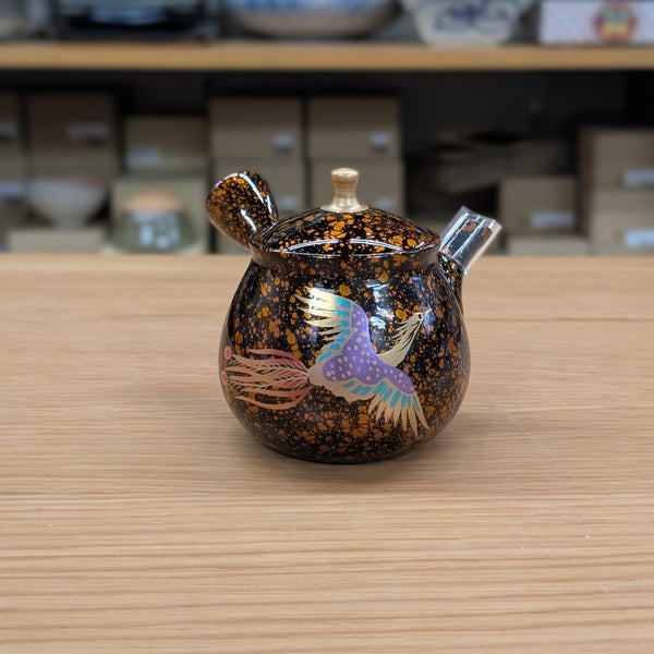 昭龍　黒銀河ナス型鳳凰　急須