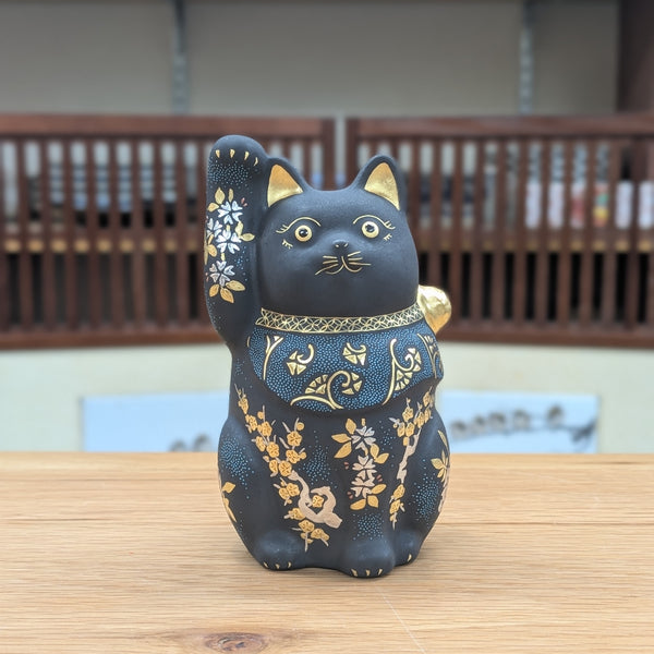 錦玉　白金盛青粒　5.2号招き猫