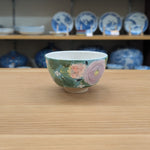 緑彩ローズ　抹茶碗