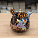 昭龍　黒銀河ナス型鳳凰　急須