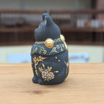 錦玉　白金盛青粒　5.2号招き猫