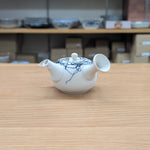 雪月　白泥青藻がけ　丸急須