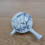 雪月　白泥青藻がけ　平急須