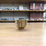 紀澤　金彩縦縞紋様　煎茶碗