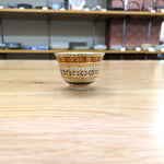 紀澤　金彩横縞紋様　煎茶碗
